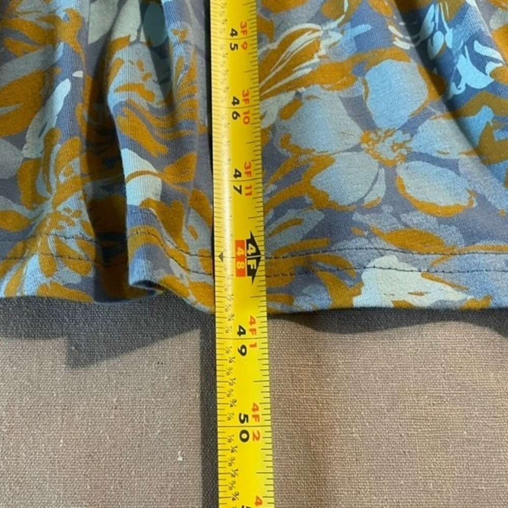 Pact Organic Cotton Midi Dress Sz L Neutral Floral Fit & Flare Earthy - Picture 2 of 8